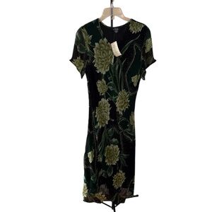 Glamour Angel Black & Green Floral Print Maxi Dress